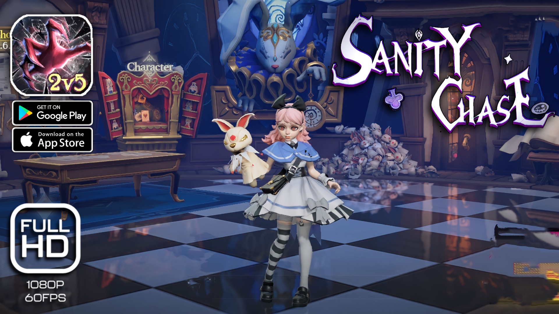 Sanity Chase 2v5 Gameplay MaxGraphics 60FPS (Android/IOS)