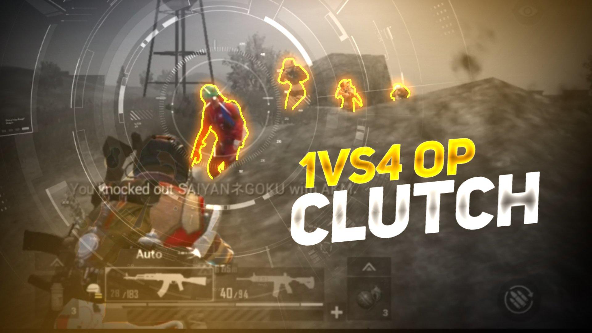 1 Vs 4 Clutch In PUBG ll Easiest Clutch Ever  😎 #Pubg