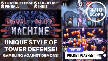 [Pocket Playfest!] ROGUELIKE TOWER DEFENSE INSIDE A SLOT MACHINE?! | Devil Slot Machine Demo Review!