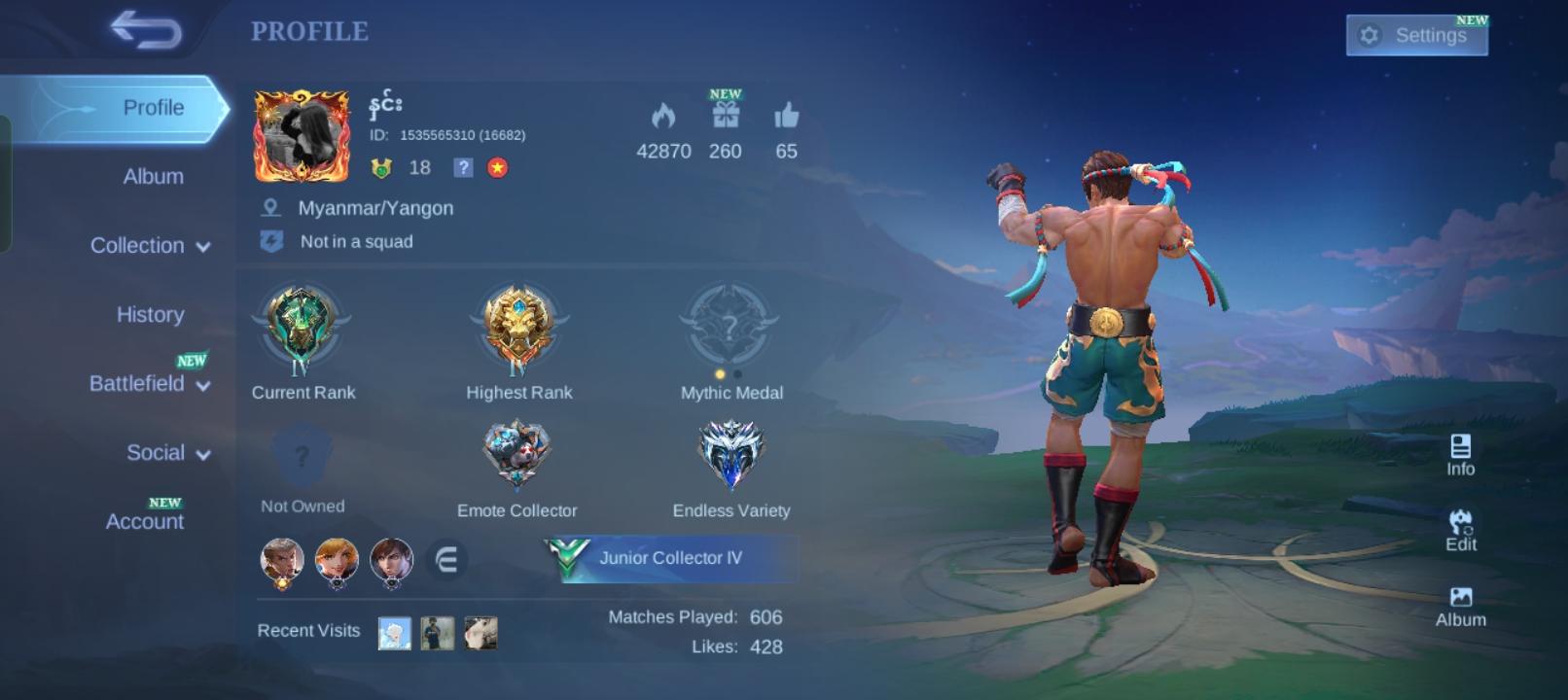 My favourite Game is Mobile Legends I have been playing this game for 3 year