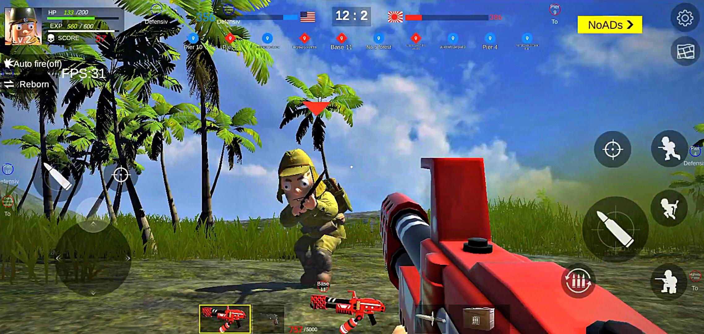 Pacific War WW2 ( Android Gameplay ) - Pacifix War Iwo Jima:WW2