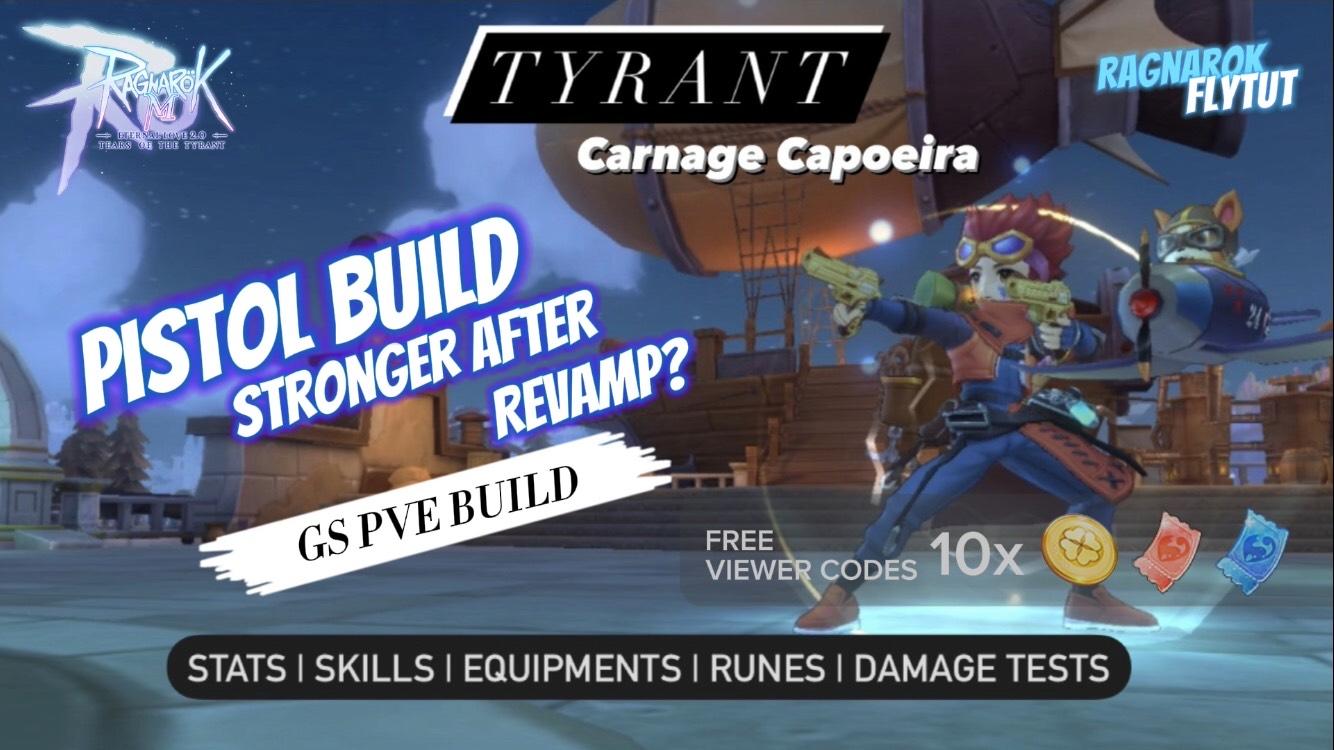Ragnarok Mobile | Tyrant (Pistol GS) (PVE Build + Damage Tests)