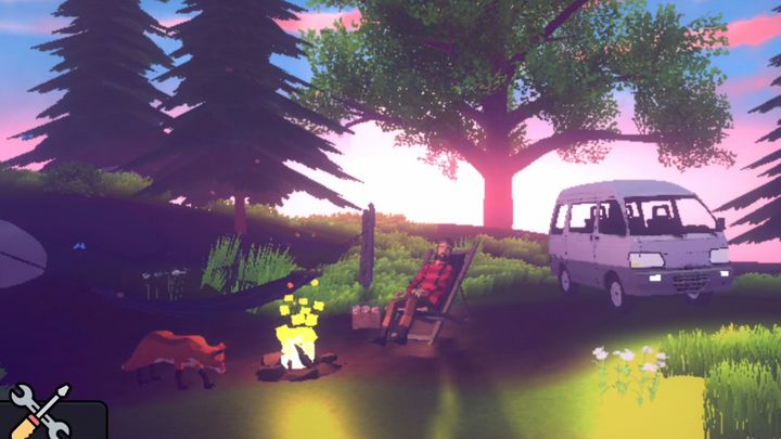Van life simulator mobile gameplay.