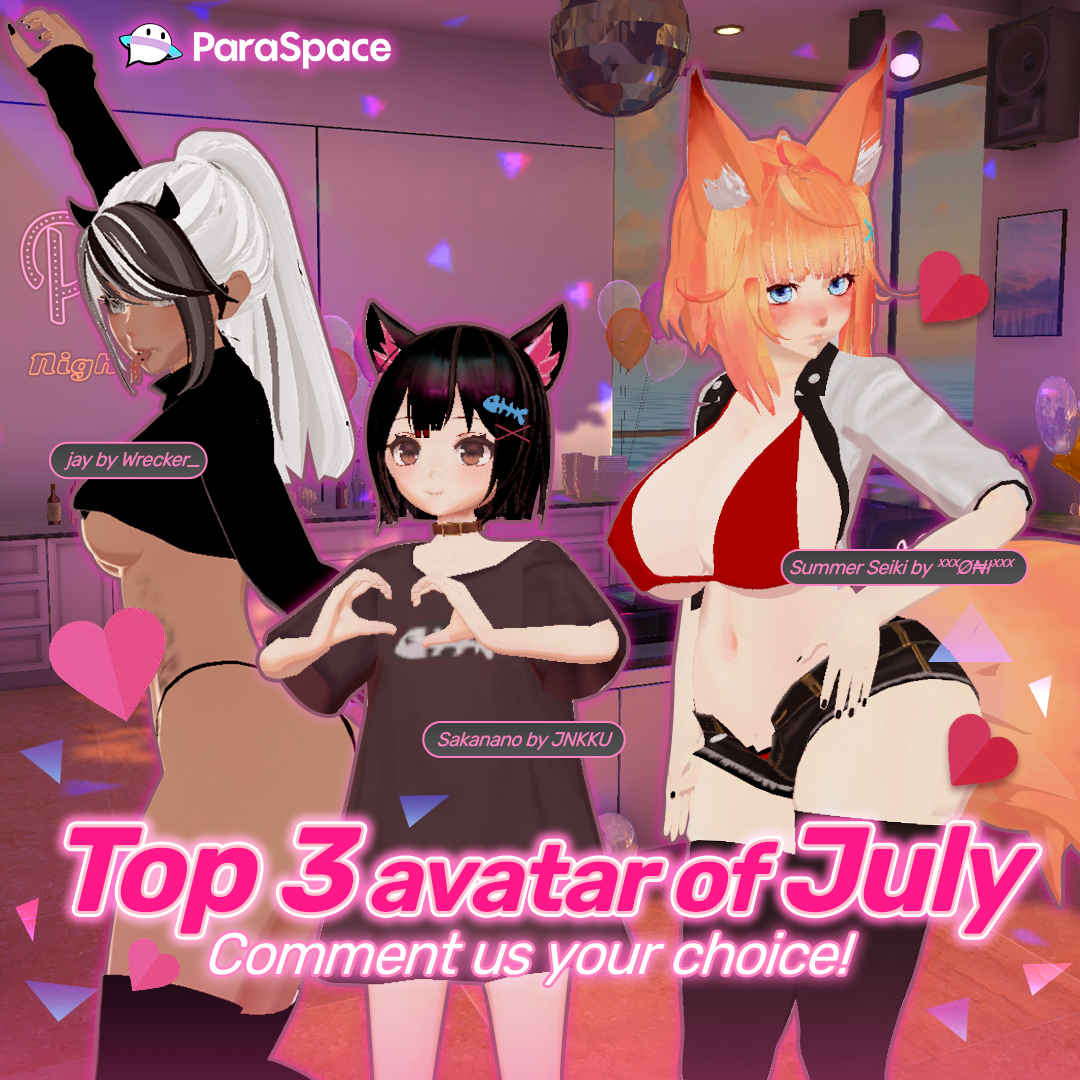 🏆 July's Top 3 Avatars Unveiled! 🎉