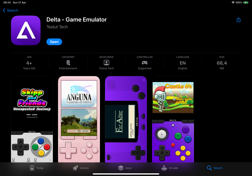Delta Game Emulator for iOS!