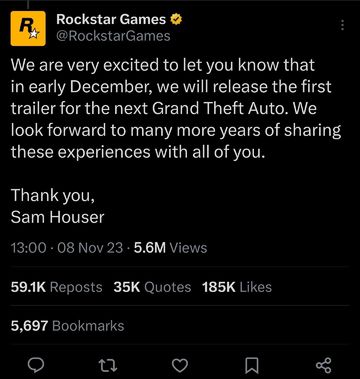 No More Leaks! It is officialy announced by Rockstar that GTA 6 Trailer will be released VERY soon.