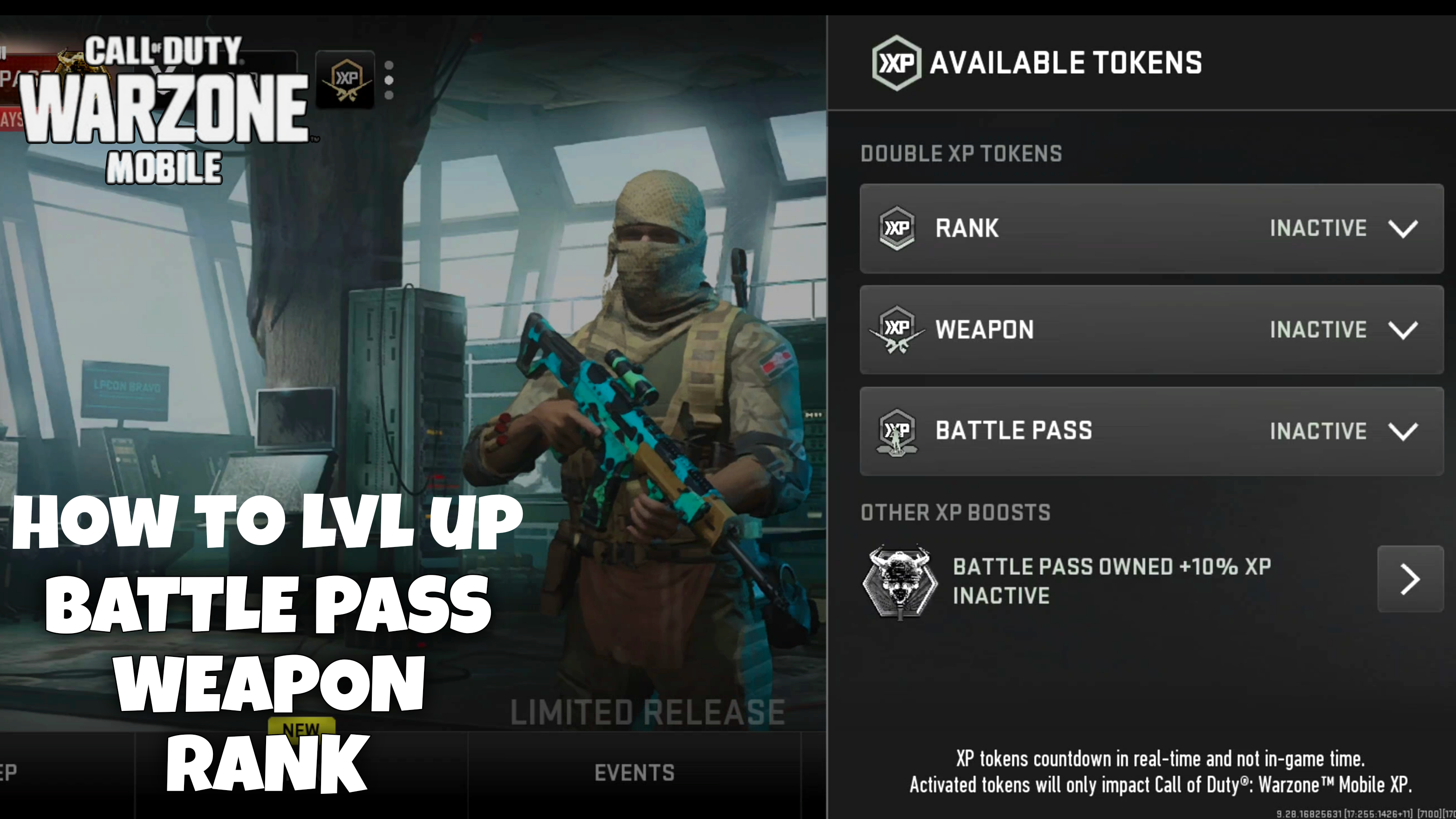 HOW TO LVl UP BATTLE PASS WEAPON RANK WARZONE MOBILE