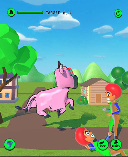 Ragdolls vs Angry Cow