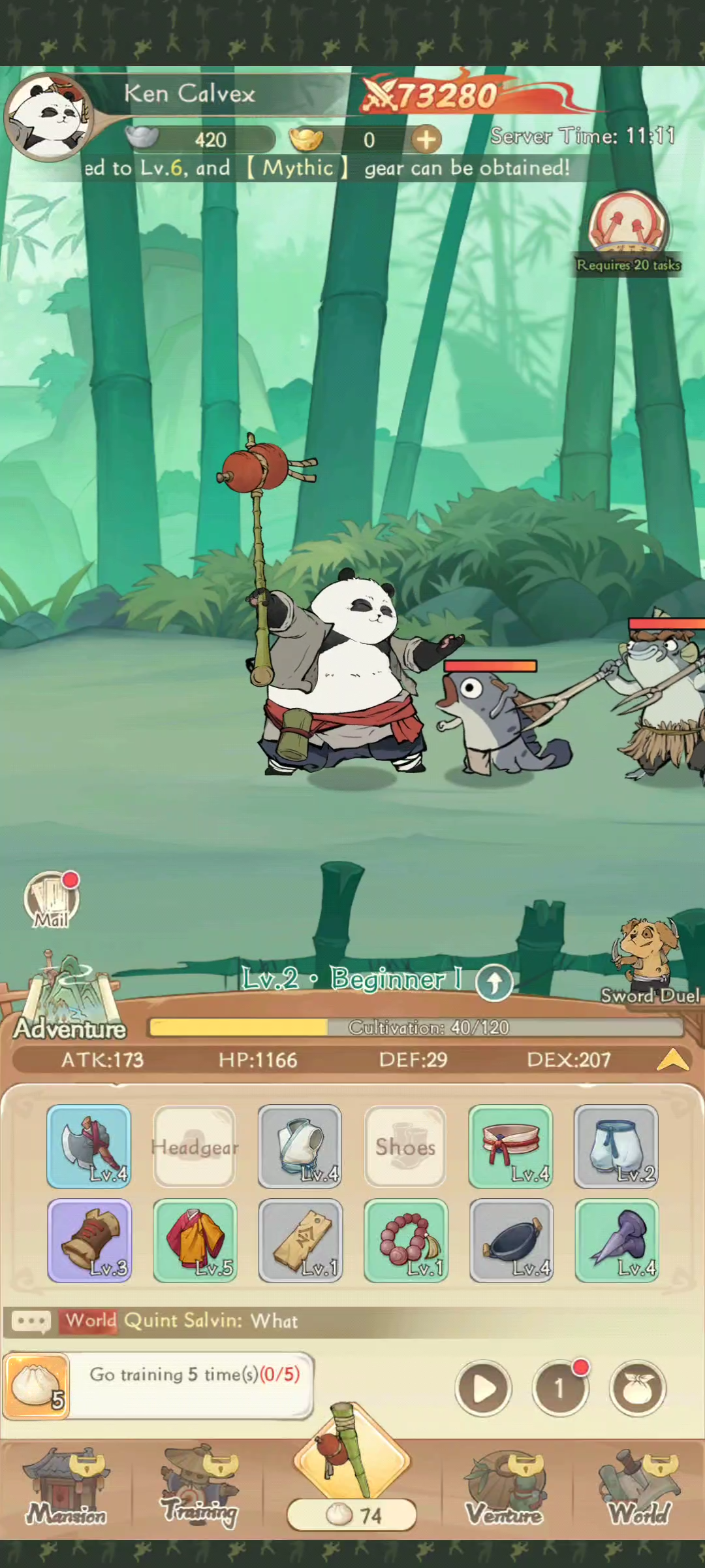 Legend of Panda: Idle RPG Gameplay