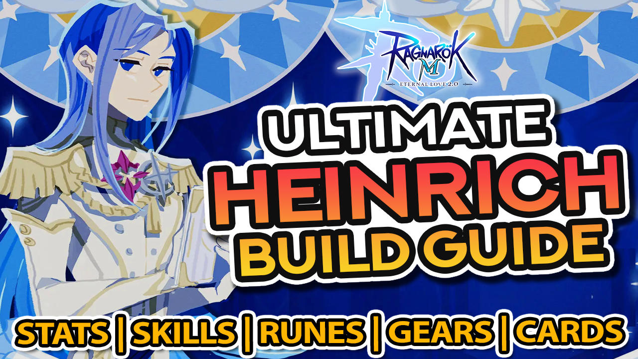 HEINRICH DPS BUILD GUIDE FOR PVE ~ Stats, Skills, Runes, Gears, Cards, and MORE!!