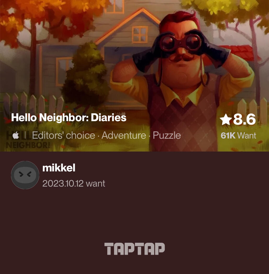 Hello Neighbor: Diaries android iOS apk download for free-TapTap