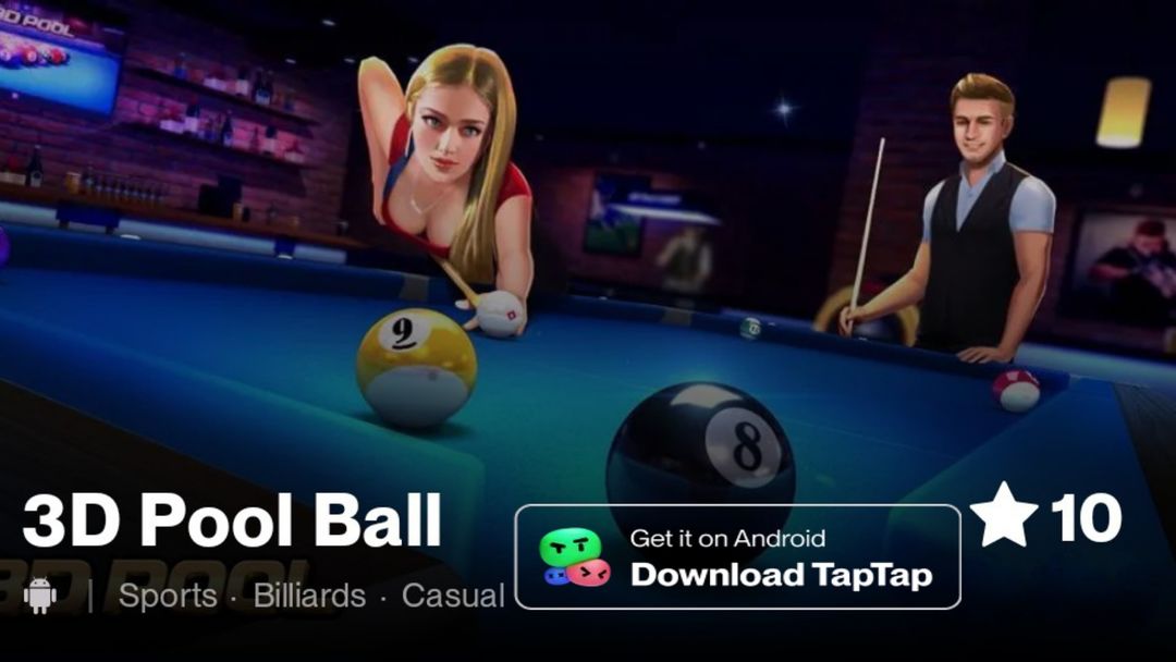 Piscina Clássica 3D Bola 8 versão móvel andróide iOS apk baixar