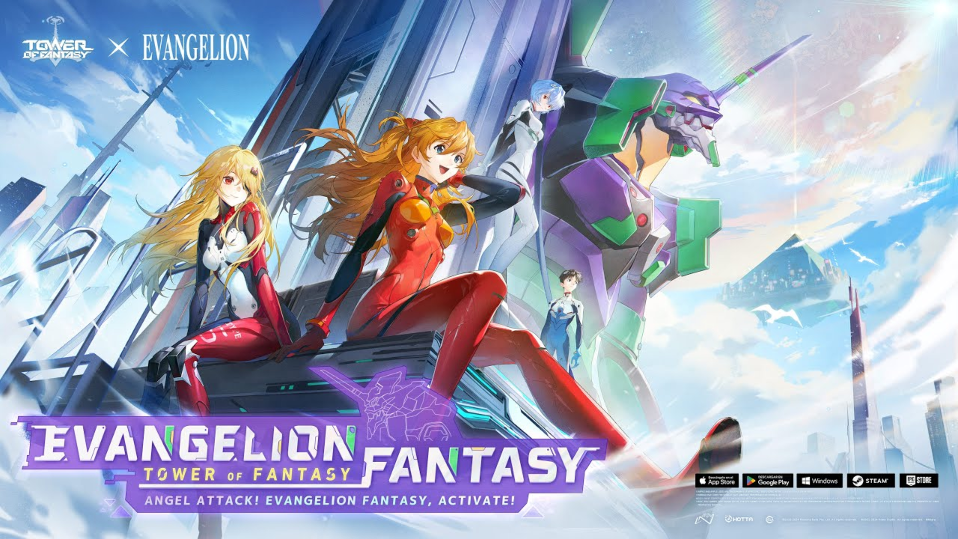 Tower of Fantasy丨Evangelion Collab Project is coming on March 12.